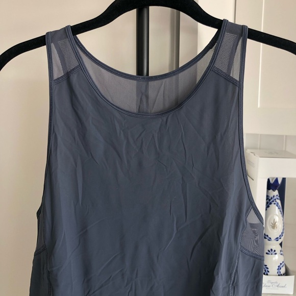 Lululemon Sculpt Athletic Tank Top Mesh Slate Blue Grey Small 6 - Picture 2 of 5